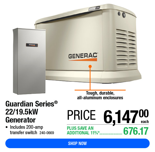 Generac® Generators Available Now! Menards