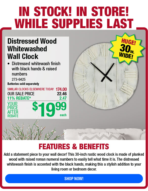 BIG Decorative Clocks Under 20 With a NEW Weekly Ad! Menards