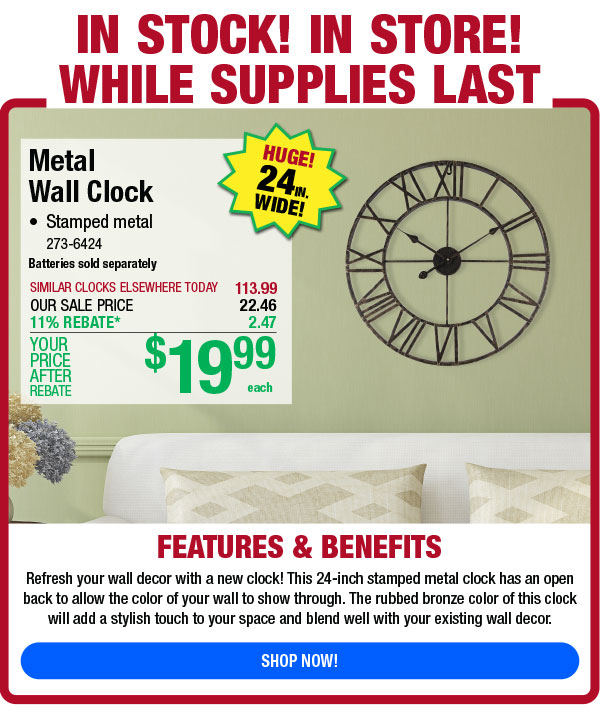 BIG Decorative Clocks Under 20 With a NEW Weekly Ad! Menards