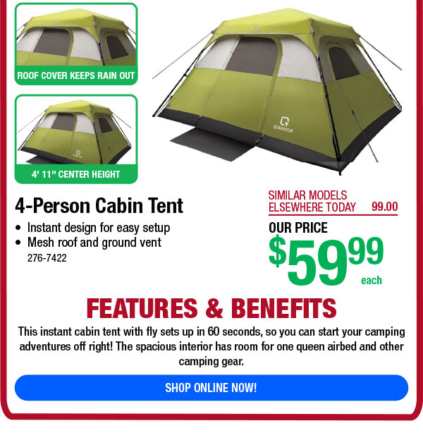 6Person Tent for Only 69.99 Menards