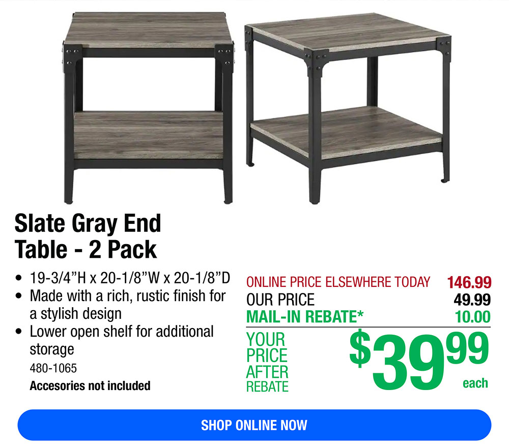 Set of 2 End Tables ONLY 39.99! Menards
