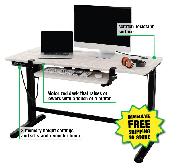 Adjustable Electric Desk for ONLY 99.99! Menards