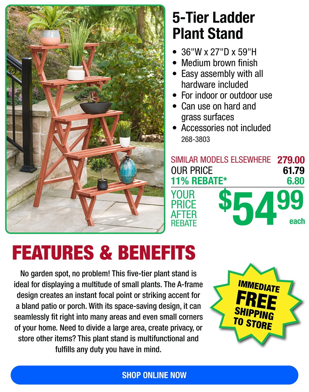 3Tier Wood Plant Stand Under 50! Menards