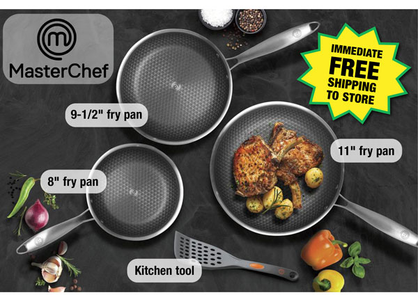 Masterchef 4-Piece Fry Pan & Sauce Pan Set 