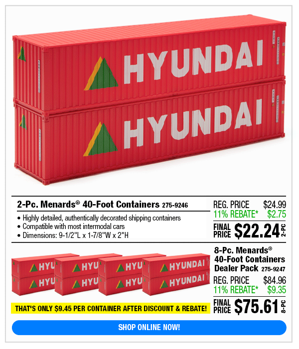 Hyundai 40-Foot Containers (275-9246, 9247)