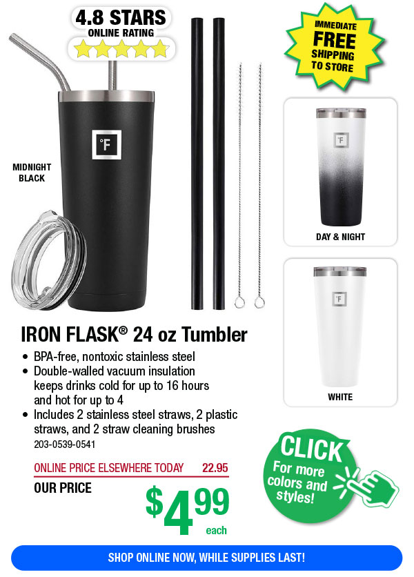 IRON FLASK® 24 oz Tumbler ONLY $4.99! - Menards