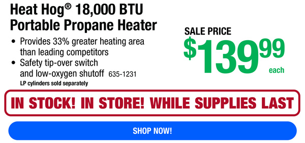 Heat Hog 18,000 BTU Portable Propane Heater 