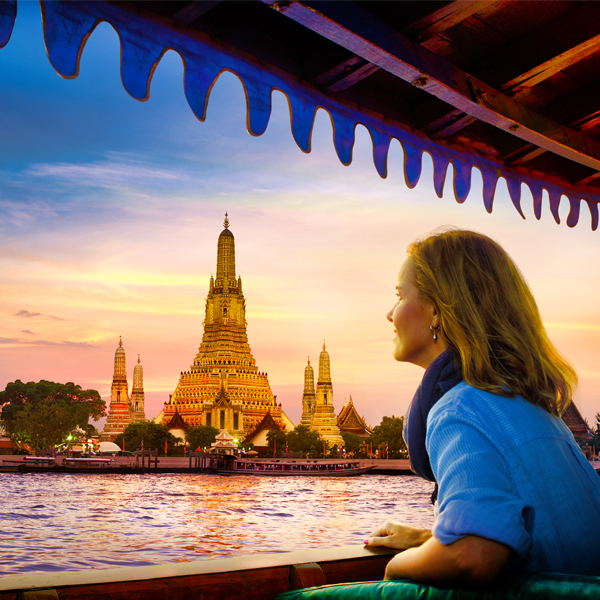 Woman looking out on the water