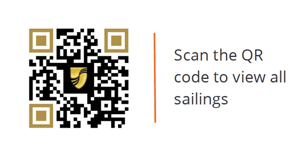 Scan the QR code to view all sailings