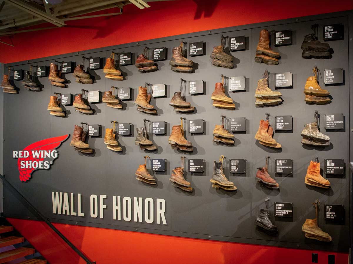 Wall of Honor Red Wing Shoes