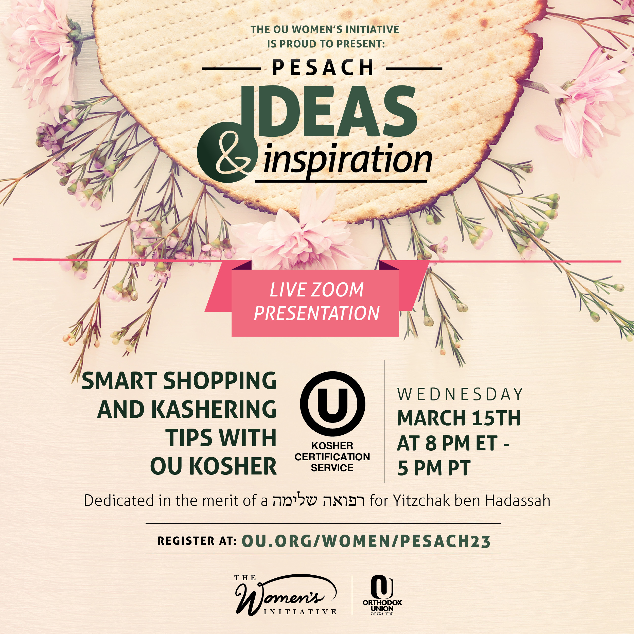 Pesach Ideas and Inspiration - Smart Shopping and Kashering Tips with OU Kosher