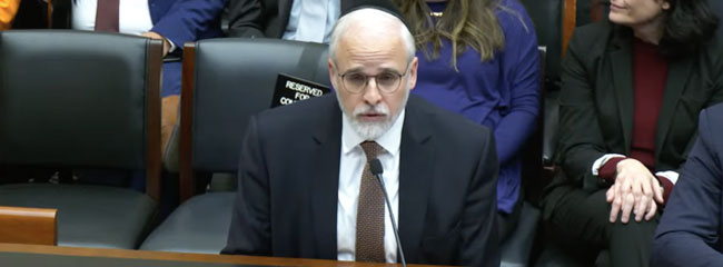 Rabbi Moshe Hauer testifying before the House of Representatives Committee on Education