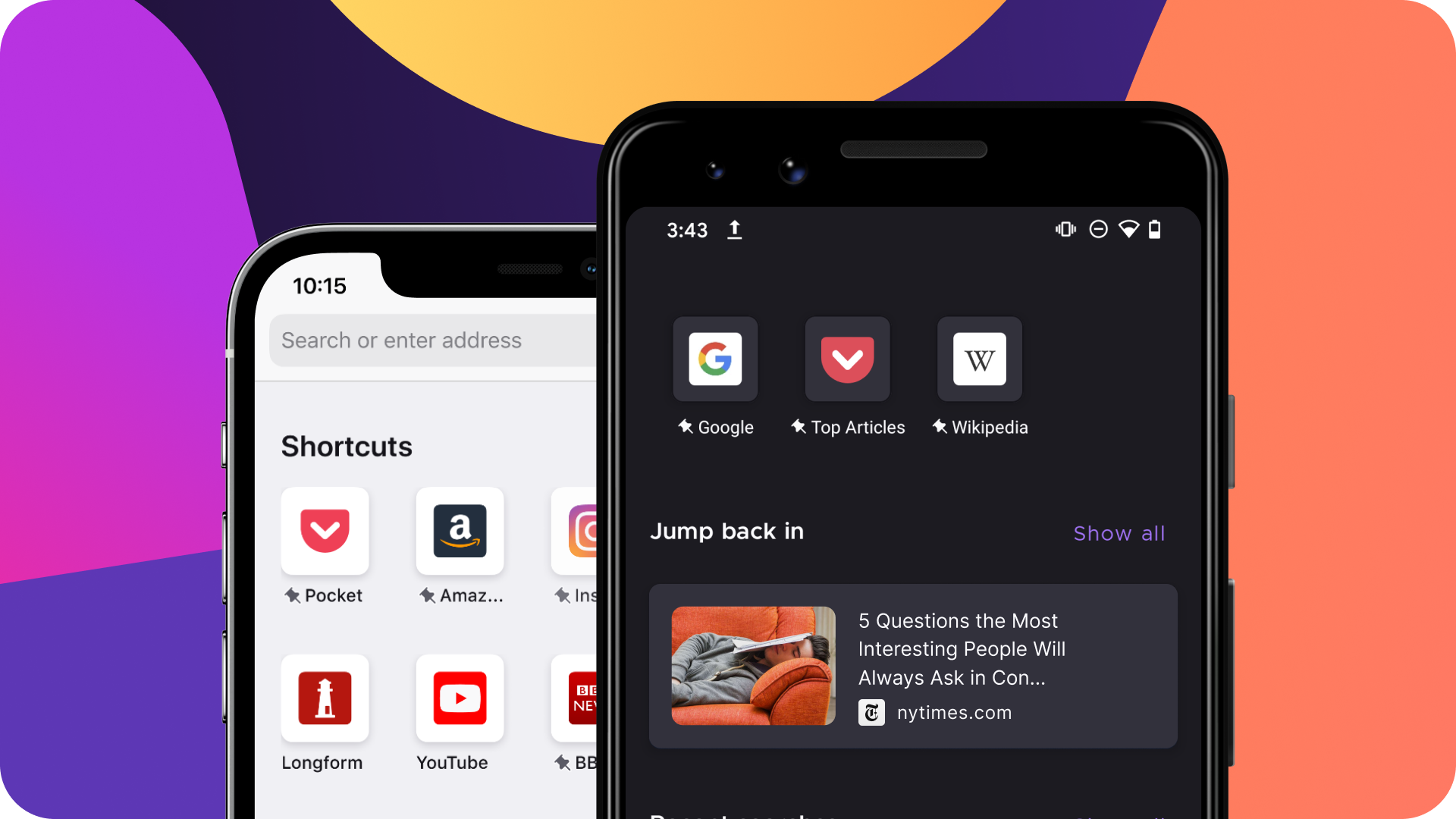 Jump back in with Firefox's mobile browser